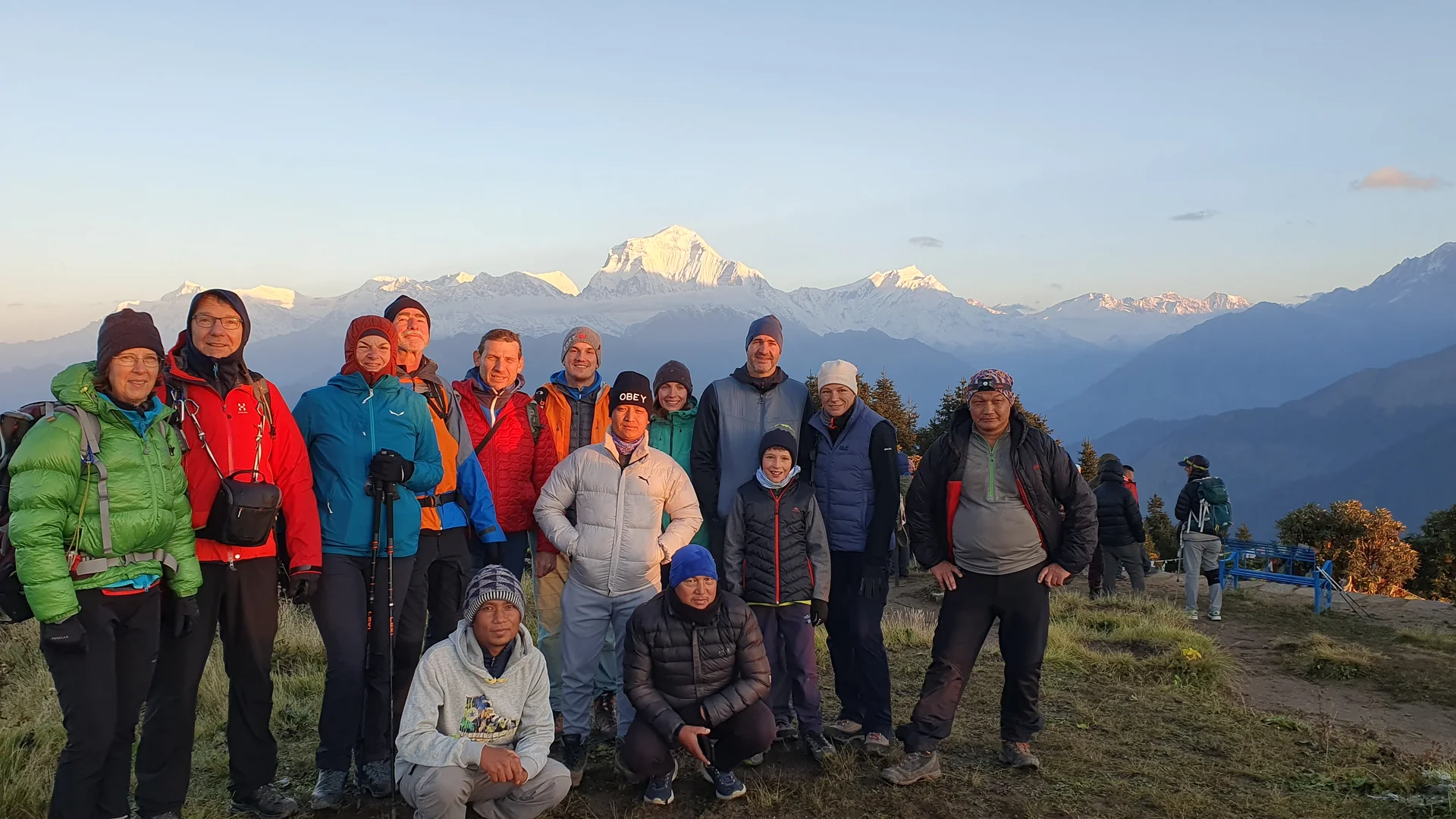 Sonnenaufgang auf dem Poon Hill 3193Hm mit dem Dhaulagiri 8167Hm im Hintergrund | © DAV-LU / Axel Petermann