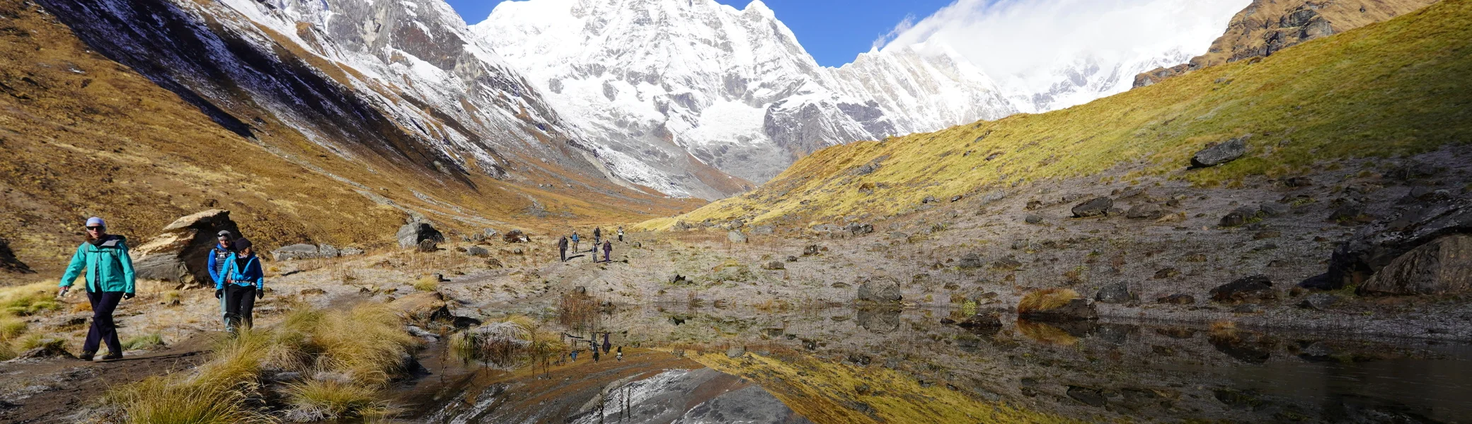 Blick auf das Annapurna Massiv kurz unterhalb vom Base Camp | © DAV-LU / Axel Petermann